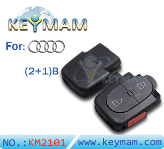 Audi 2+1 button remote shell(big battery)