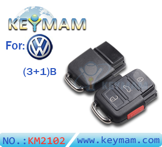 VW 3+1 button remote shell