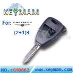 Chrysler 2+1 button remote key shell (small button)