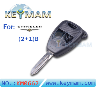 Chrysler 2+1 button remote key shell (small button)
