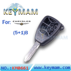 Chrysler 5+1 button remote key shell (small button )