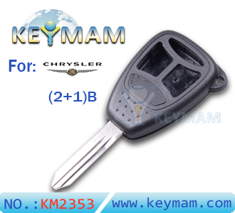 Chrysler 2+1 button remote key shell(big button) 