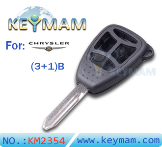 Chrysler 3+1 button  remote key shell (big button)
