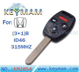 Honda Civic ID46 3+1-button remote key(315Mhz)