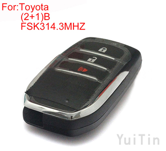 TOYOTA  HILUX (2+1)buttons FSK 314.3MHZ keyless-go remote 8A chip