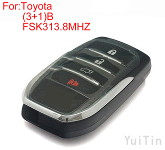 TOYOTA  FORTUNER (3+1) buttons FSK313.8MHZ keyless-go remote 8A chip