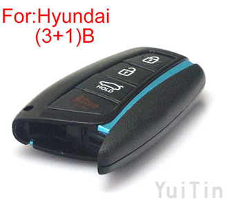 HYUNDAI New Santafe remote key shell (3+1) buttons