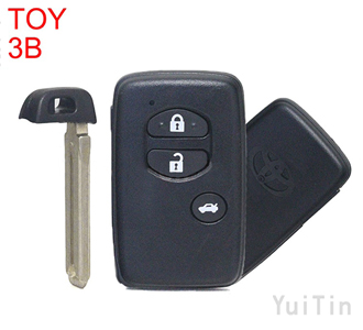 TOYOTA [SMA] board key shell 3 buttons （black）