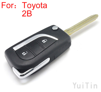 TOYOTA modified flip remote key shell 2 button TOY43