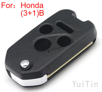 HONDA modified folding key shell 3+1buttons for 2014 models