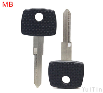[Mercedes-Benz] transponder key shell（without logo )easy to cut copper-nickel alloy YM15