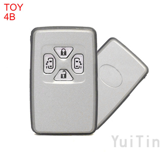 TOYOTA Silver 4-key remote control smart shell TOY48 (with key with recess)