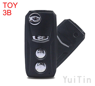 TOYOTA Camry Highlander modified flip remote key shell 3 button (black color)