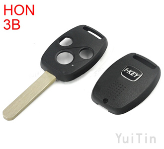 HONDA remote key shell 3 buttons with dot（with chip positions and without chips position 2 in1 )easy to cut copper-nickel alloy HON66