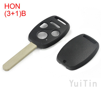 HONDA remote key shell 3+1 buttons without logo without dot without stickereasy to cut copper-nickel alloy HON66
