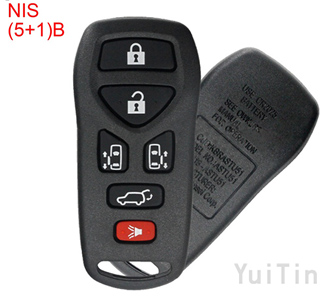 Nissan 5+1 key remote control shell