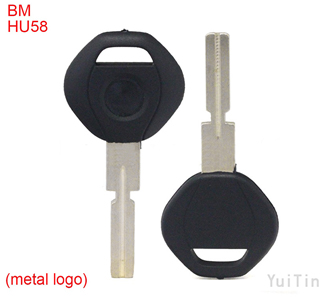 [BMW] transponder key shell 4 track (metal logo)