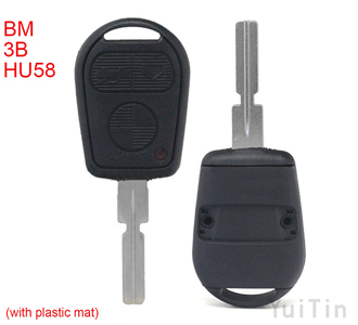 [BMW] transponder shell 3-button 4 track (with plastic mat)