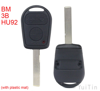 [BMW] transponder shell 3-button 2 track (with plastic mat)