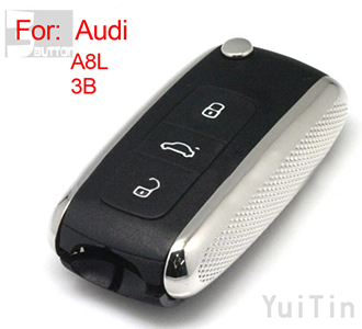 [AUDI] A8L modified flip remote key shell 3 button