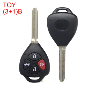 TOYOTA Camry remote key shell 3+1 button (the logo separate)