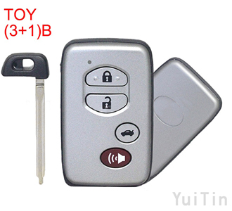 TOYOTA Camry silver 3+1 key trunk key intelligent remote control shell TOY48