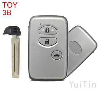 TOYOTA Camry Silver 3 key trunk key intelligent remote control shell TOY48