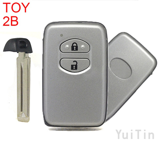 TOYOTA Camry Silver 2 button key intelligent remote control case TOY48