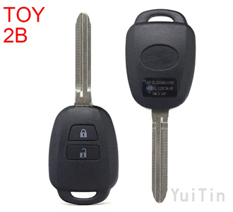 TOYOTA 2012 model 2 key remote control key shell TOY43 (no mark, no concave position)