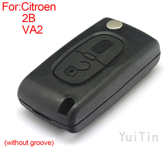 [CITROEN] remote key shell 2 button (without groove)