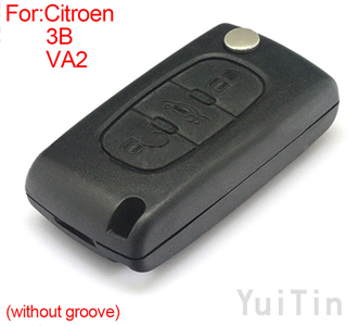 [CITROEN] remote key shell 3 button (without groove)