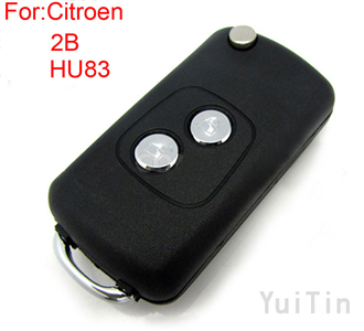 CITROEN remote key shell 2 button ( 307 with groove)