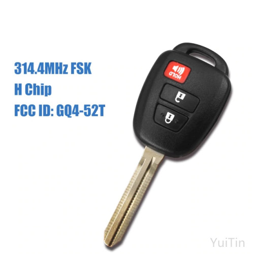 2+1 Buttons 314.4MHz Remote Key For Toyota RAV4/Highlander