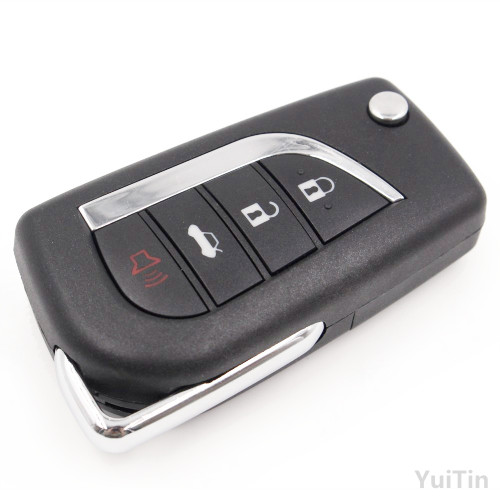 3+1 Buttons 314.4MHz Replacement Flip Remote Key For Toyota
