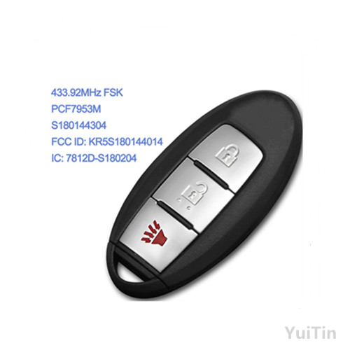 2+1 Buttons 433.92Mhz Smart Remote Key For Nissan PATHFINDER MURANO TITAN 