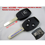 2008-2010 Honda ID: 46 ACCORD оригинальный дистанционный ключ 3 кнопки, пульт дистанционного управления с 433.9MHZ
