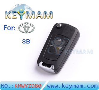 Toyota Camery 3 button flip remote key shell