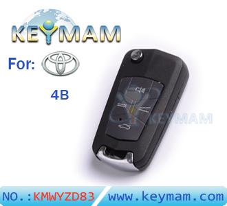Toyota Camry 4 button flip remote key shell