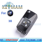 Buick HRV 3 button flip remote key shell