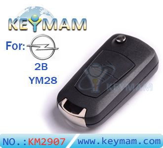 Opel 2 button modified filp remote key shell (YM28)