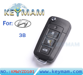 Hyundai Sonata 3 button flip remote key shell