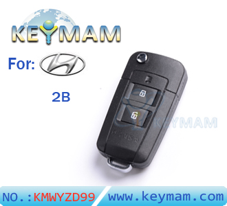Hyundai Elantra, Santa Fe, Terracan 2 button flip remote key shell