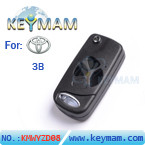 Toyota Camry，Reiz 3 button flip remote key shell