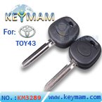 Toyota TOY43 transponder key shell (without Logo)