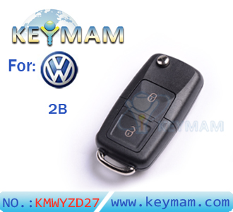 VW 2 button flip remote key shell 