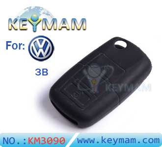 VW B5 3 buttons remote silicon rubber case black color