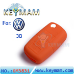 VW B5 3 buttons remote silicon rubber case orange color