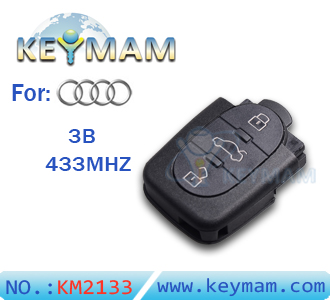 Audi 3 button 4DO 837 231 N 433Mhz