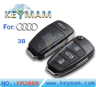 AUDI A6L 3 button remote key shell 