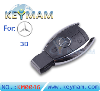 Benz 3 button  smart key shell (without the plastic board)